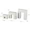 White Abstract Square Arch Marble Sculpture Set